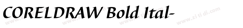 CORELDRAW Bold Ital字体转换